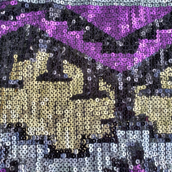 Envy Me sequin gold n silver Sz Medium mini skirt - Picture 2 of 4